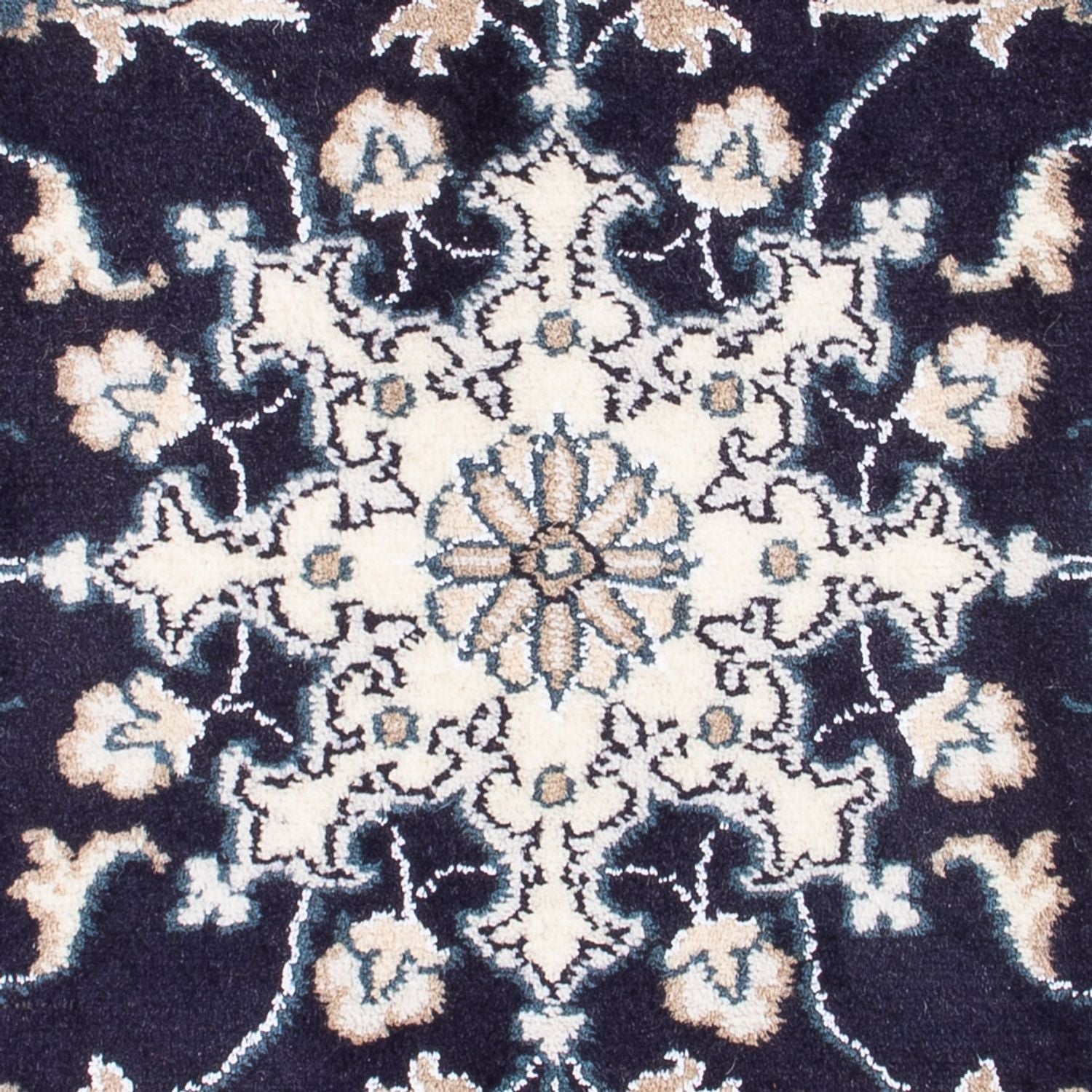 Perserteppich - Nain - Royal - 90 x 60 cm - dunkelblau