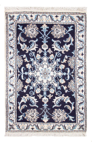 Perserteppich - Nain - Royal - 90 x 60 cm - dunkelblau