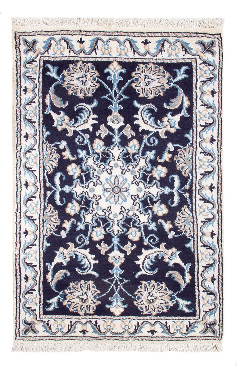 Perserteppich - Nain - Royal - 90 x 60 cm - dunkelblau