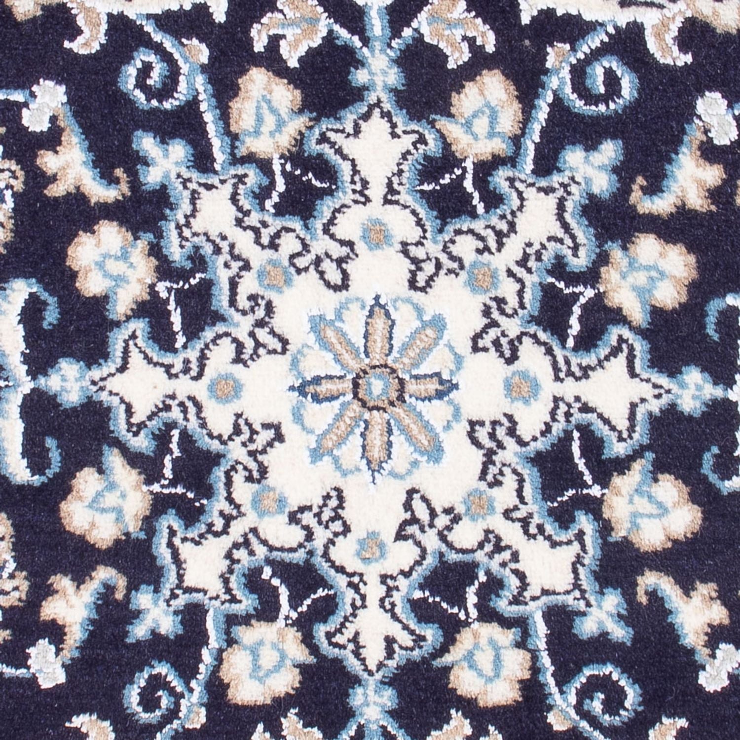 Perserteppich - Nain - Royal - 90 x 60 cm - dunkelblau