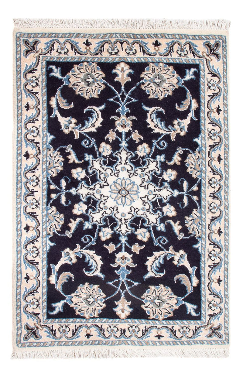Perserteppich - Nain - Royal - 90 x 60 cm - dunkelblau