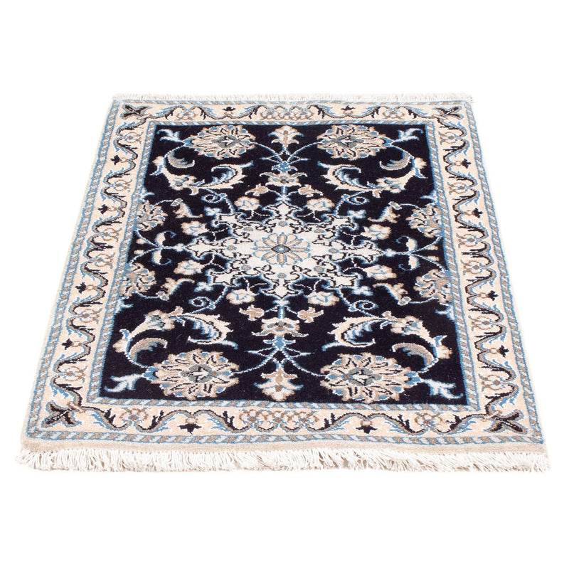 Perserteppich - Nain - Royal - 90 x 60 cm - dunkelblau