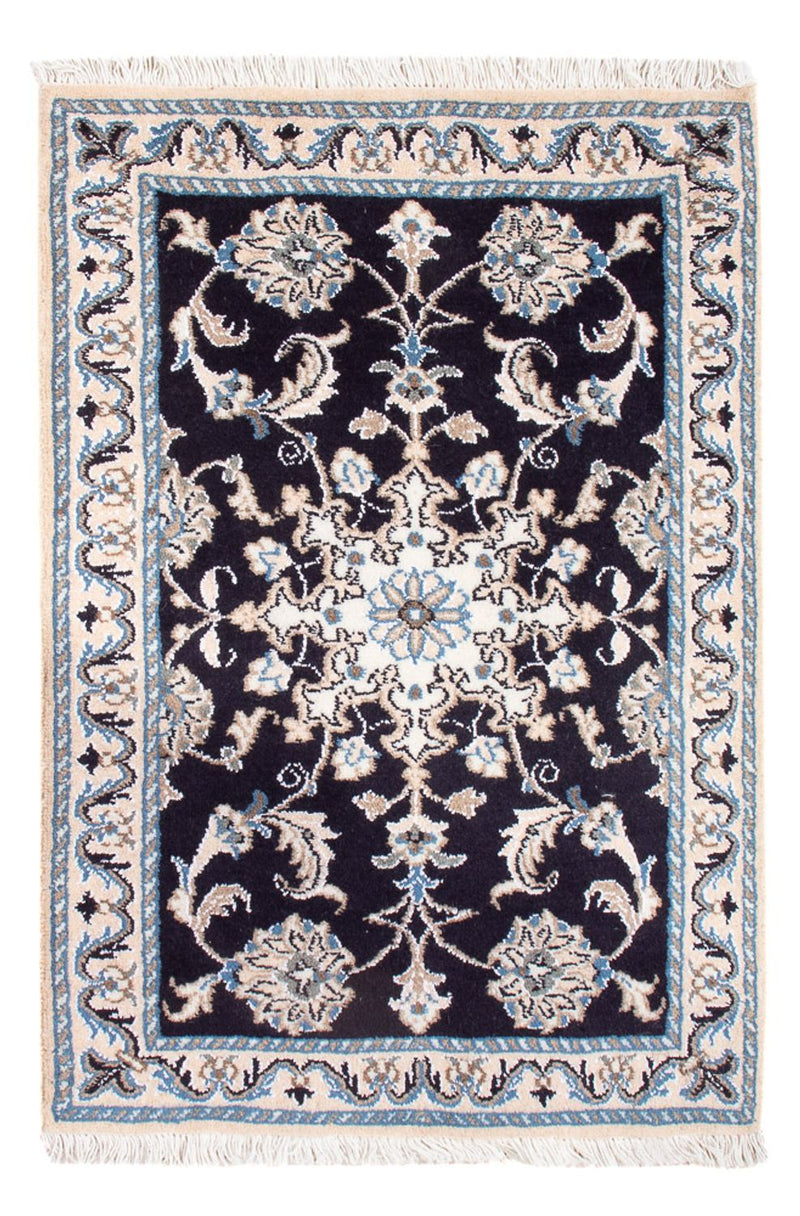 Perserteppich - Nain - Royal - 90 x 60 cm - dunkelblau