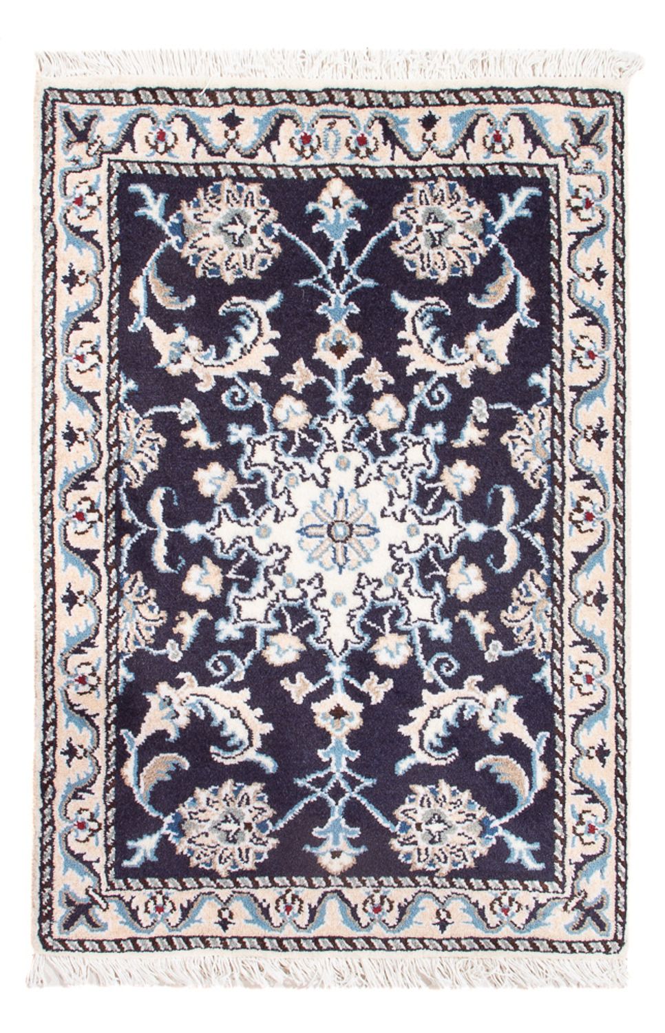 Perserteppich - Nain - Royal - 90 x 60 cm - dunkelblau