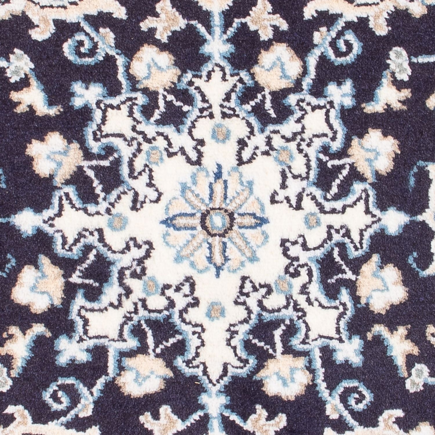 Perserteppich - Nain - Royal - 90 x 60 cm - dunkelblau