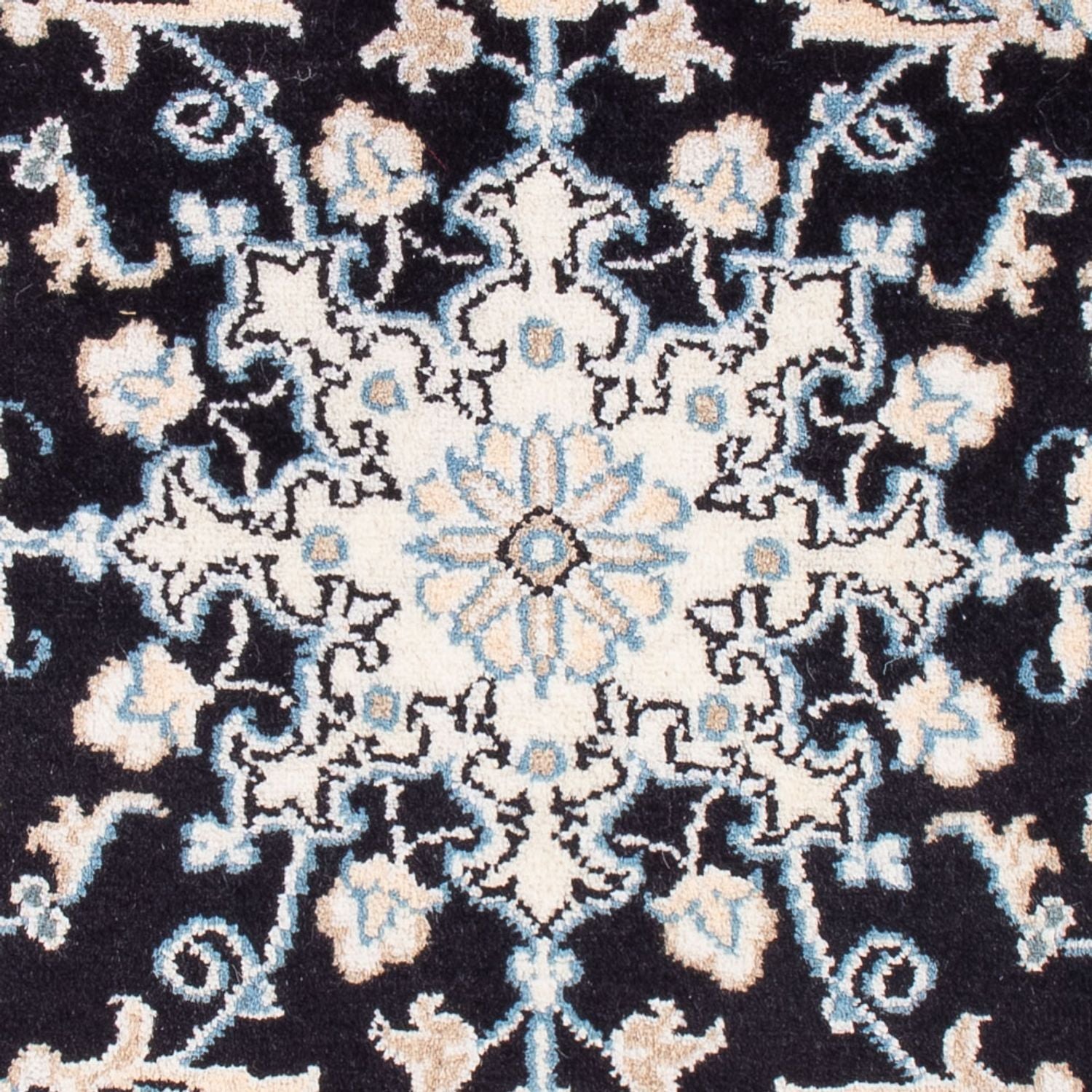 Perserteppich - Nain - Royal - 90 x 60 cm - dunkelblau