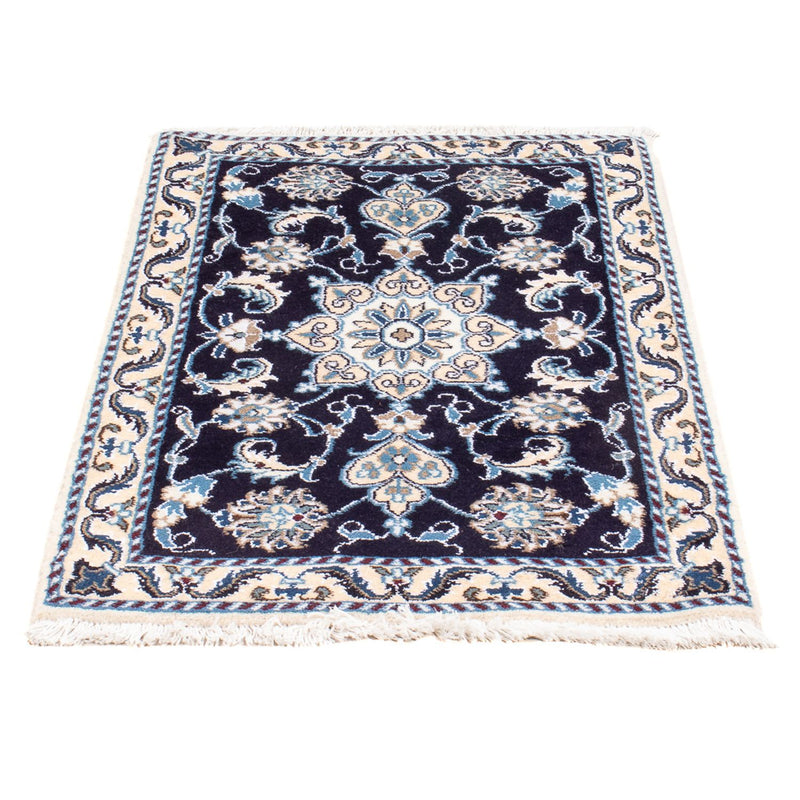 Perserteppich - Nain - Royal - 90 x 60 cm - dunkelblau