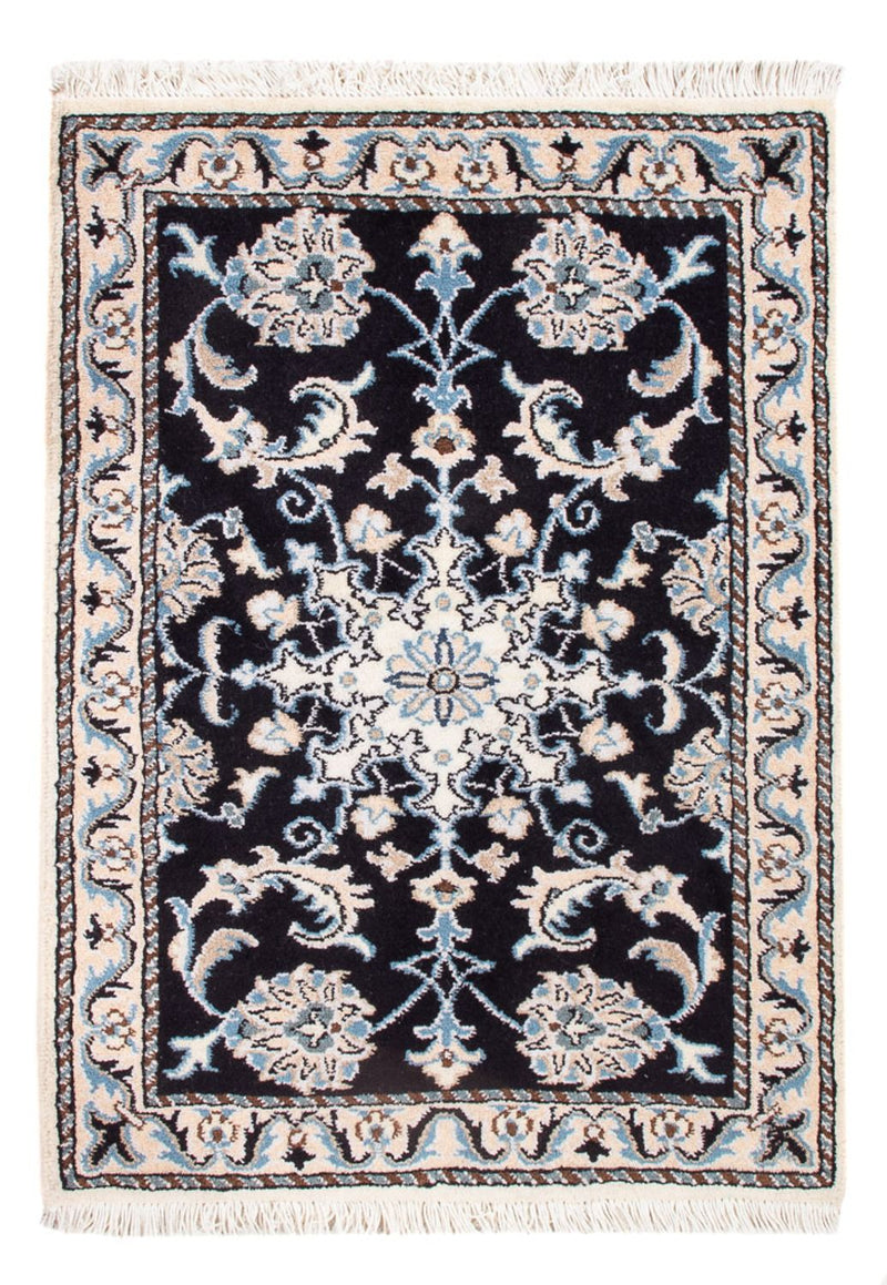 Perserteppich - Nain - Royal - 90 x 60 cm - dunkelblau