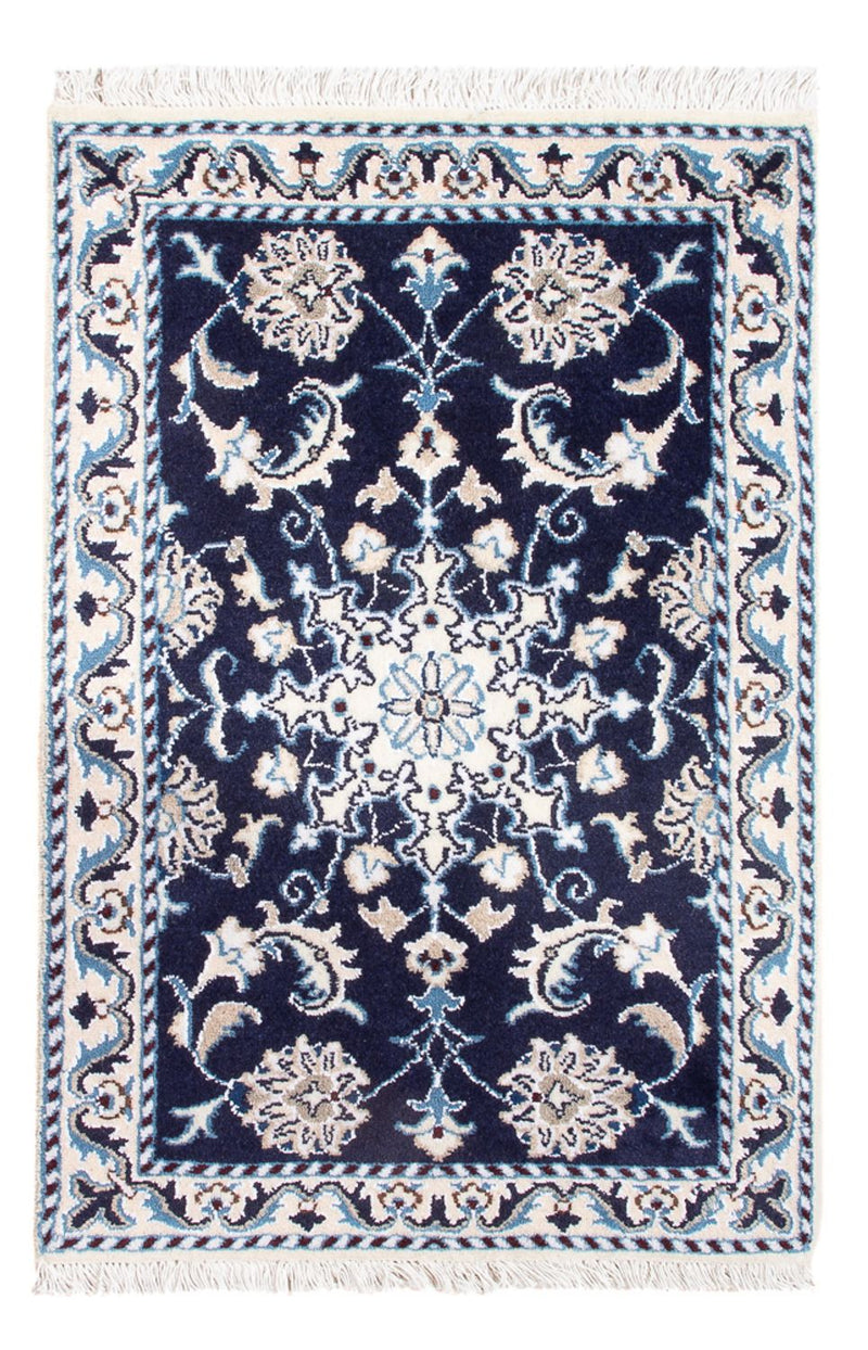 Perserteppich - Nain - Royal - 90 x 60 cm - dunkelblau