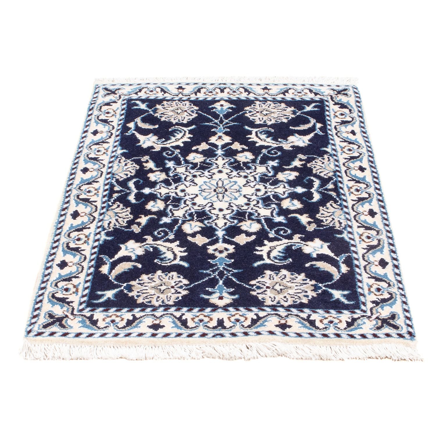Perserteppich - Nain - Royal - 90 x 60 cm - dunkelblau