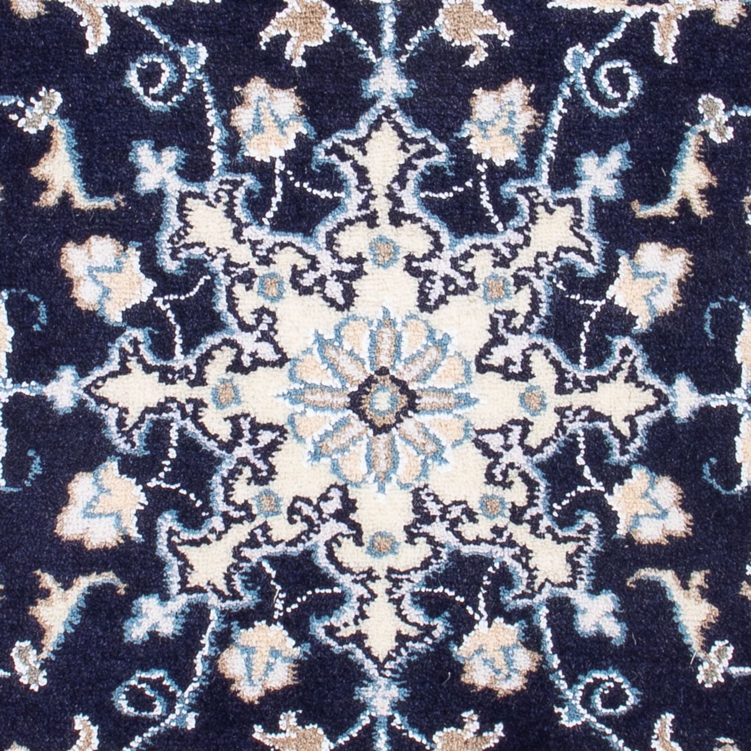 Perserteppich - Nain - Royal - 90 x 60 cm - dunkelblau