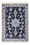Perserteppich - Nain - Royal - 90 x 60 cm - dunkelblau