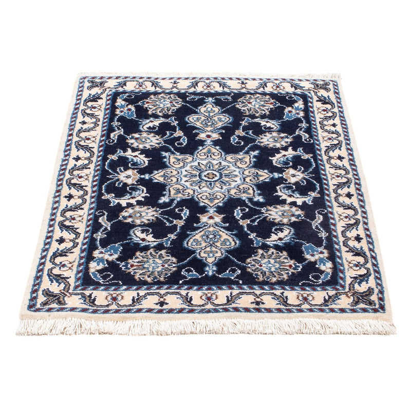 Perserteppich - Nain - Royal - 90 x 60 cm - dunkelblau