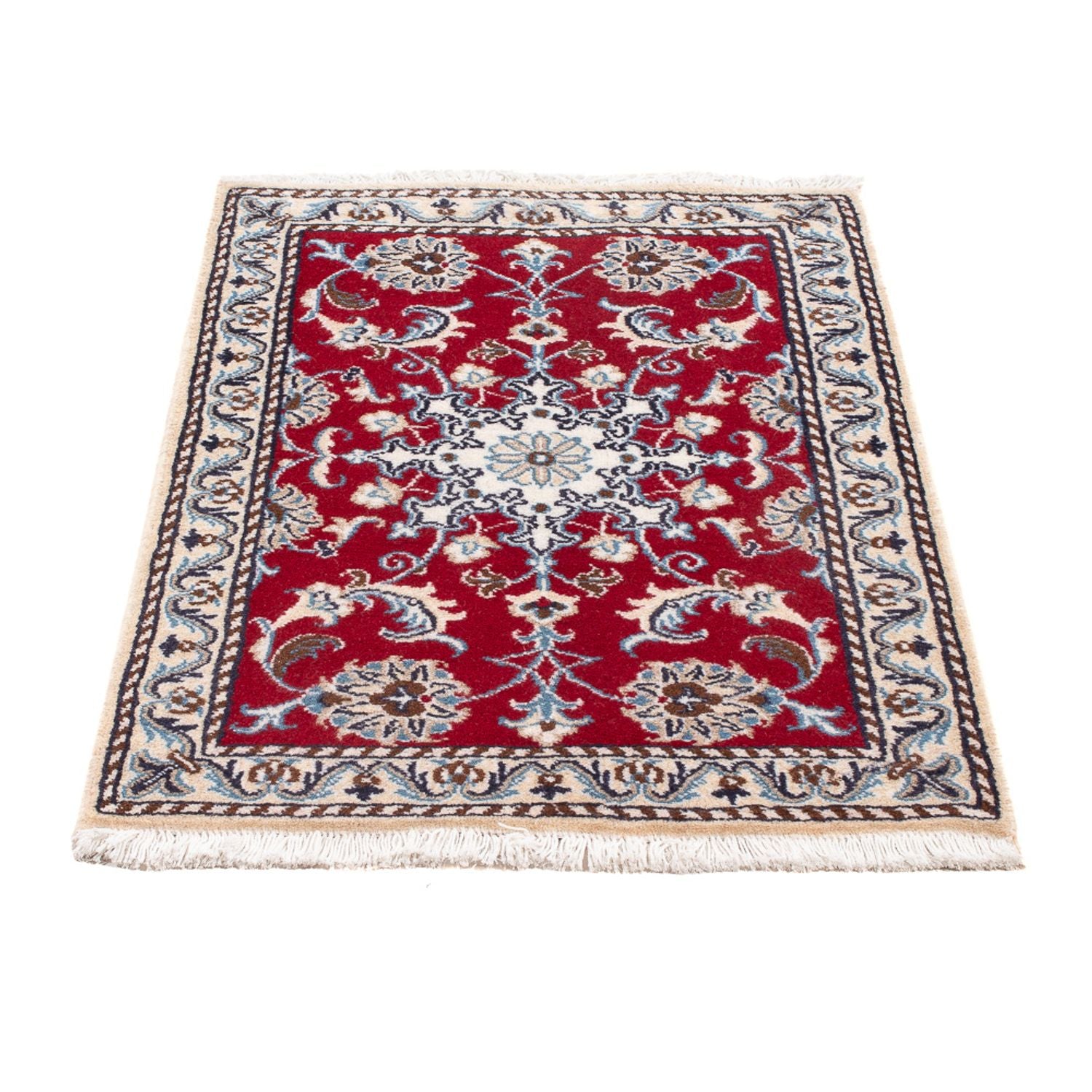 Perserteppich - Nain - Royal - 90 x 60 cm - rot