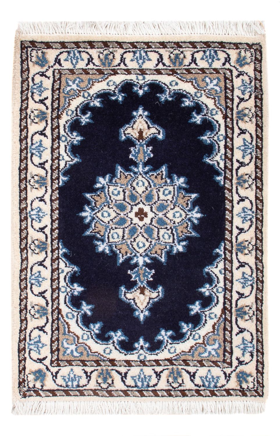 Perserteppich - Nain - Royal - 60 x 40 cm - dunkelblau