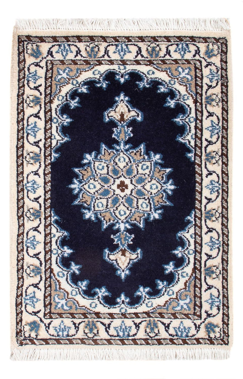 Perserteppich - Nain - Royal - 60 x 40 cm - dunkelblau