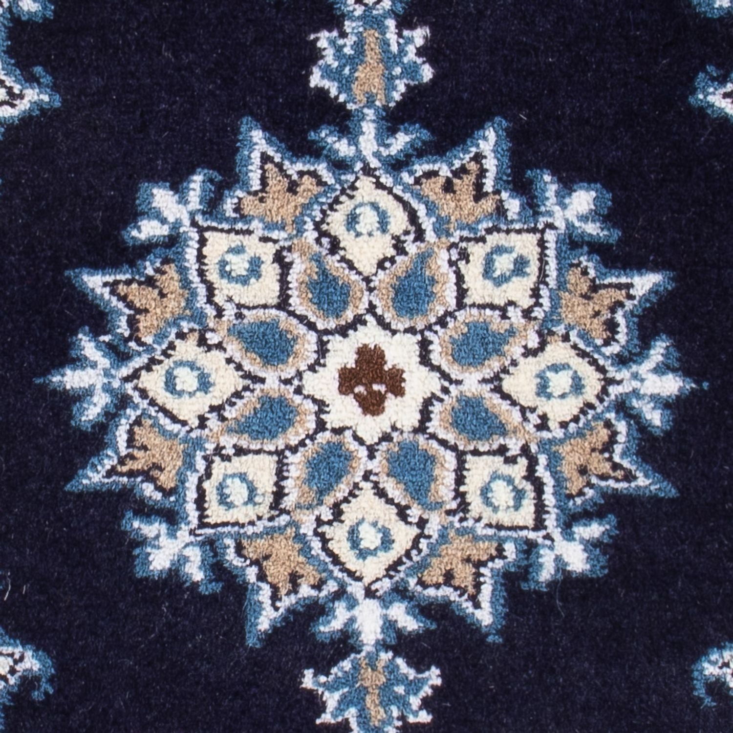 Perserteppich - Nain - Royal - 60 x 40 cm - dunkelblau