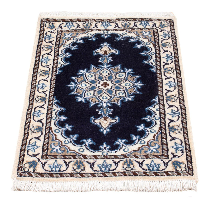 Perserteppich - Nain - Royal - 60 x 40 cm - dunkelblau