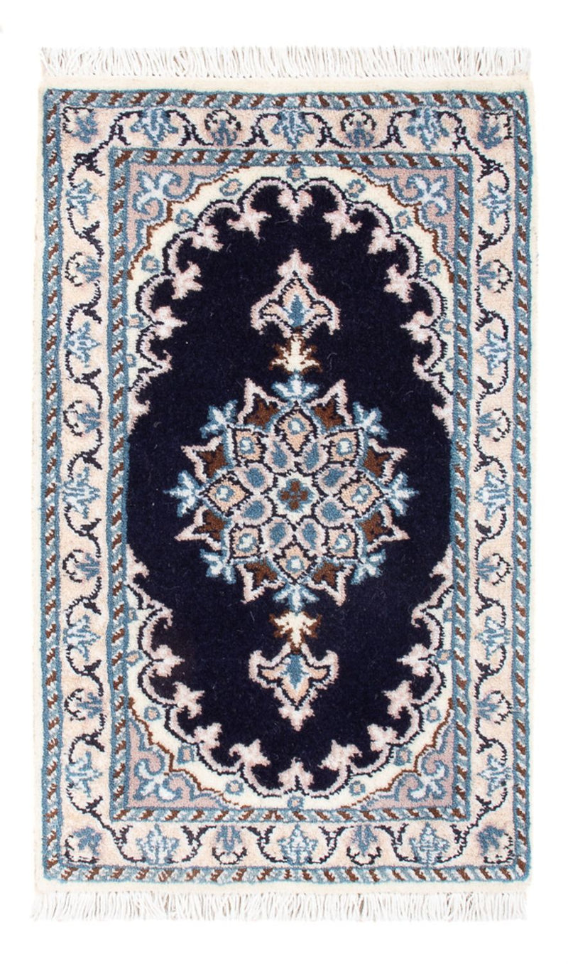 Perserteppich - Nain - Royal - 60 x 40 cm - dunkelblau