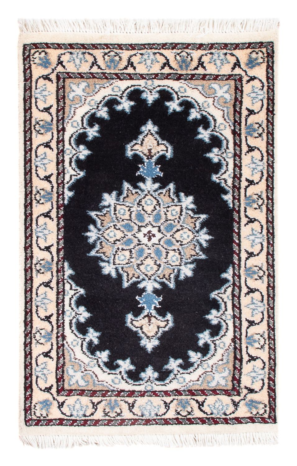 Perserteppich - Nain - Royal - 60 x 40 cm - dunkelblau