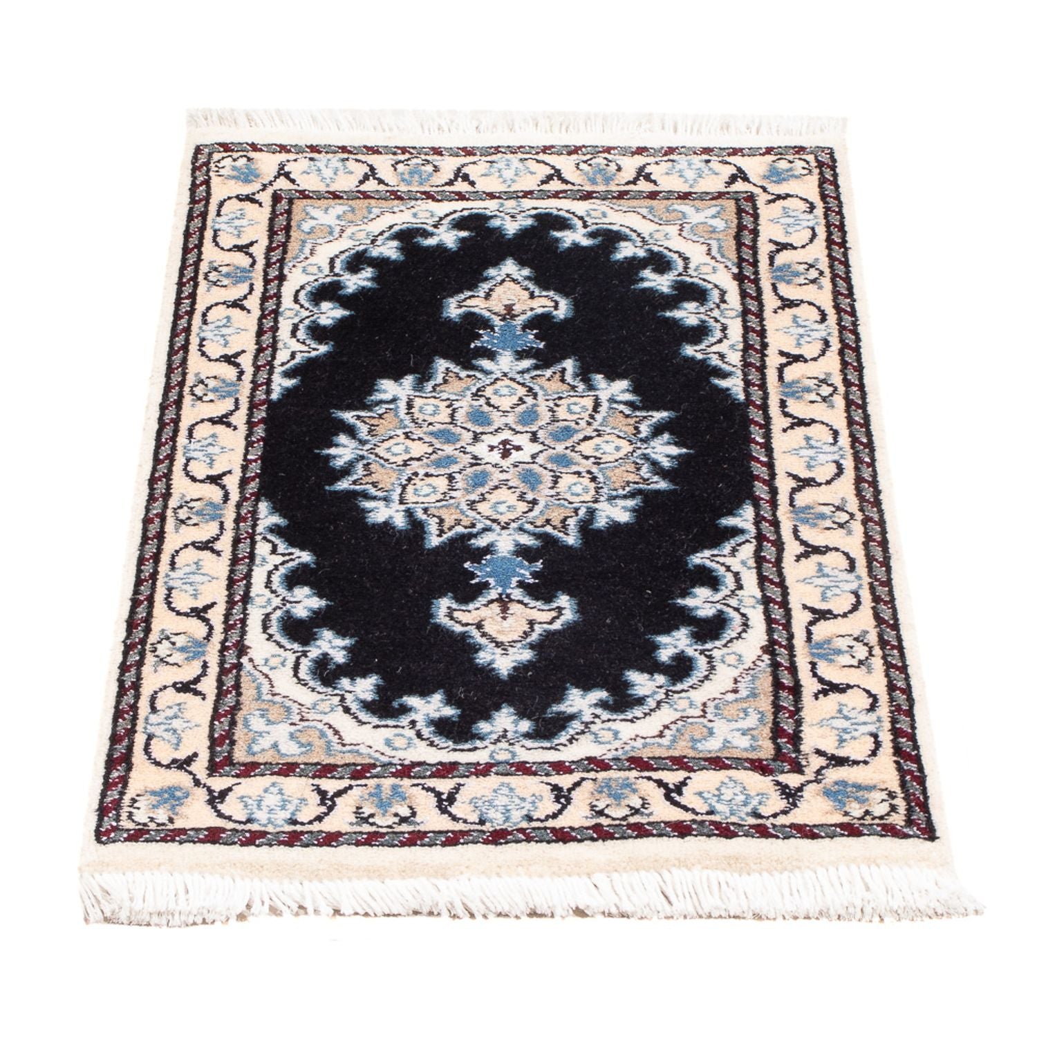 Perserteppich - Nain - Royal - 60 x 40 cm - dunkelblau