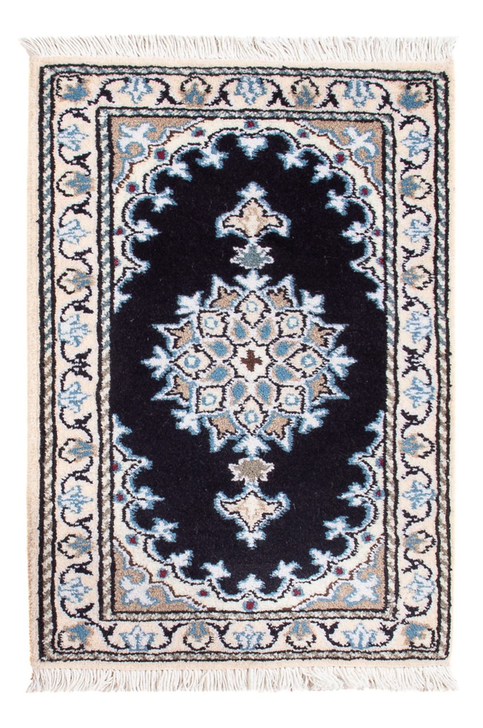 Perserteppich - Nain - Royal - 60 x 40 cm - dunkelblau