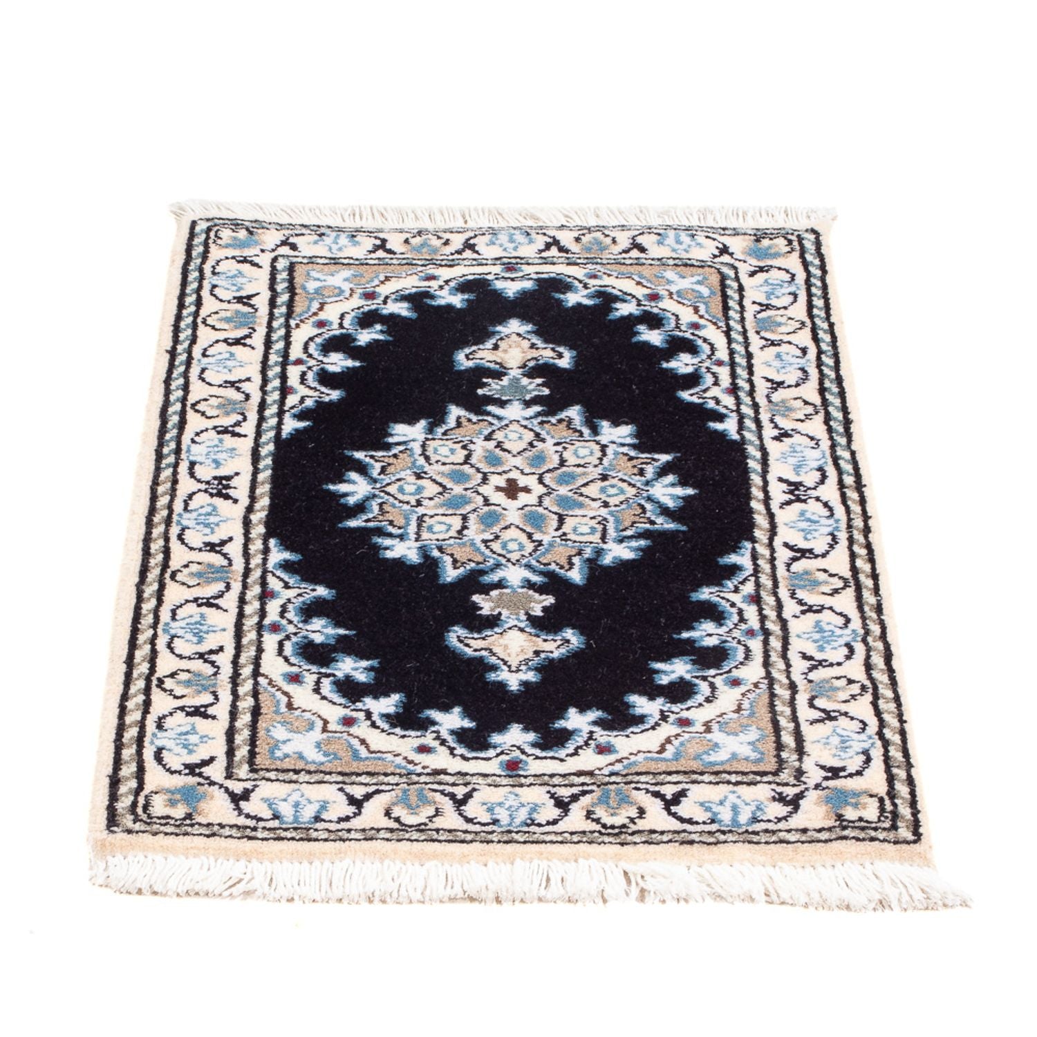 Perserteppich - Nain - Royal - 60 x 40 cm - dunkelblau