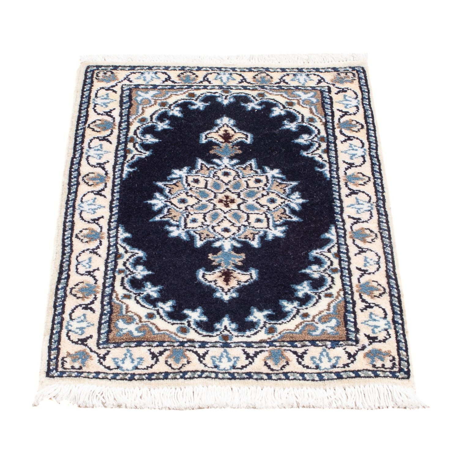 Perserteppich - Nain - Royal - 60 x 40 cm - dunkelblau