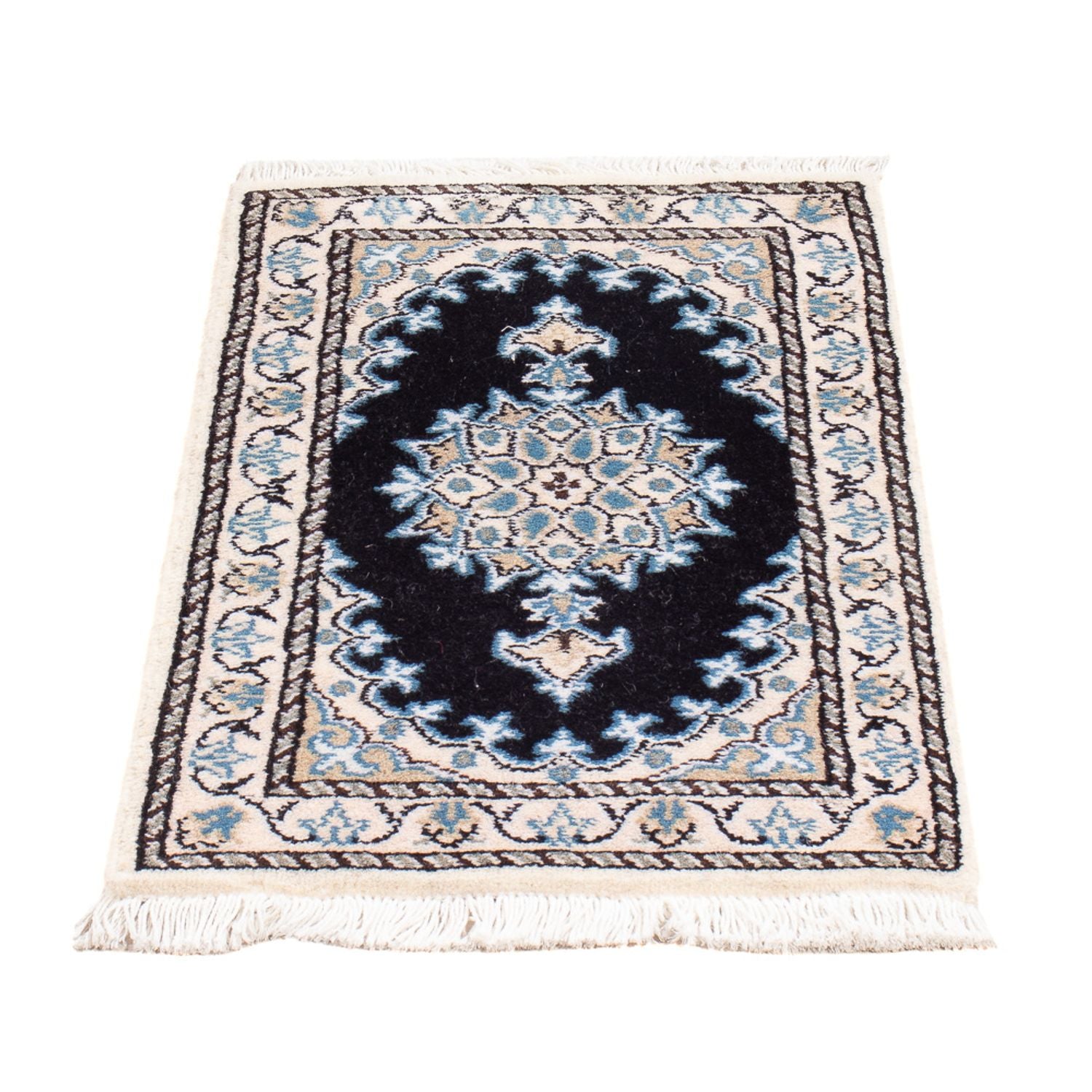 Perserteppich - Nain - Royal - 60 x 40 cm - dunkelblau