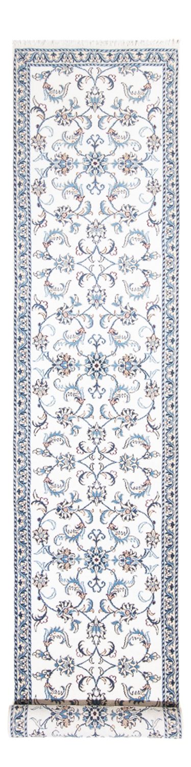 Läufer Perser - Nain - 393 x 77 cm - silber