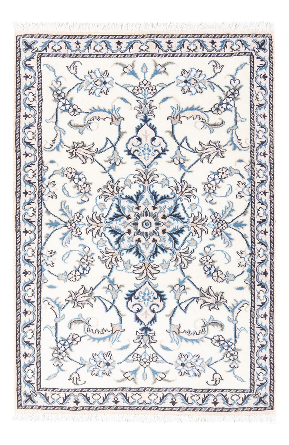 Perserteppich - Nain - 140 x 90 cm - silber