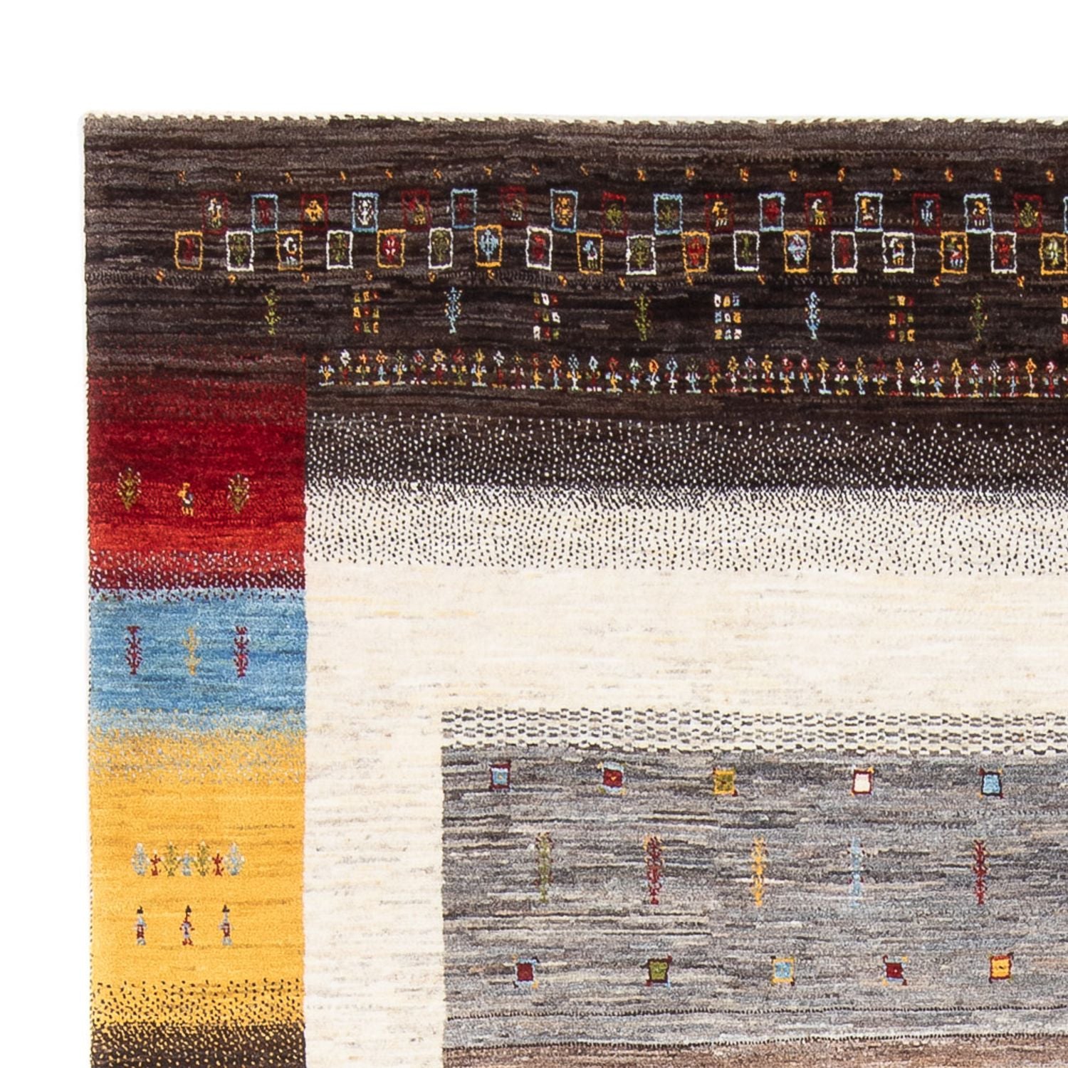 Gabbeh Teppich - Loribaft Perser - 301 x 203 cm - mehrfarbig
