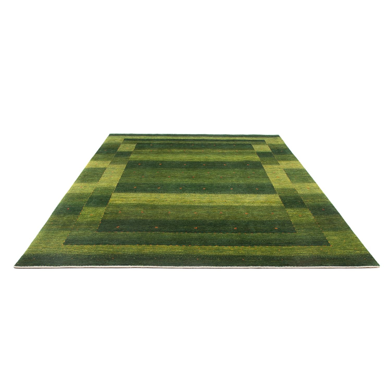 Gabbeh Teppich - Loribaft Perser - 306 x 212 cm - grün