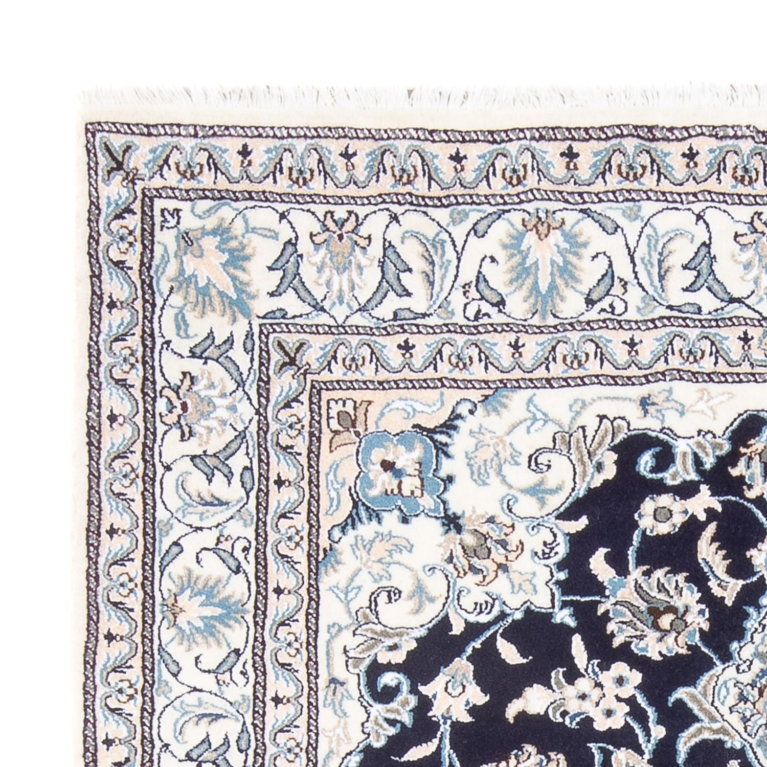Perserteppich - Nain - Royal - 198 x 147 cm - dunkelblau