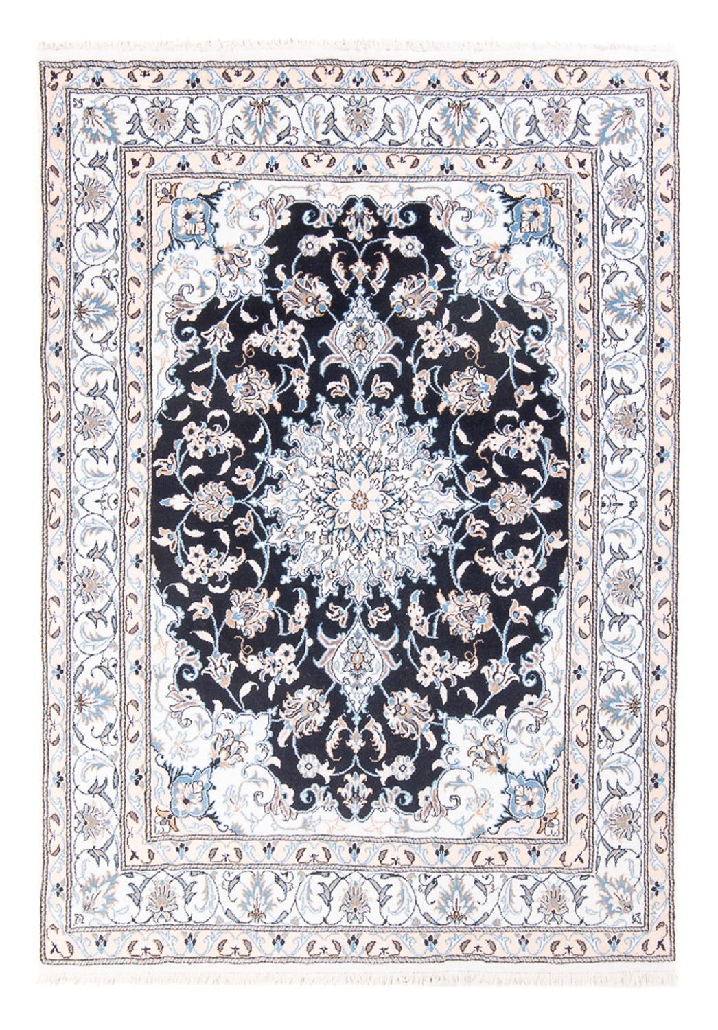 Perserteppich - Nain - Royal - 202 x 145 cm - dunkelblau