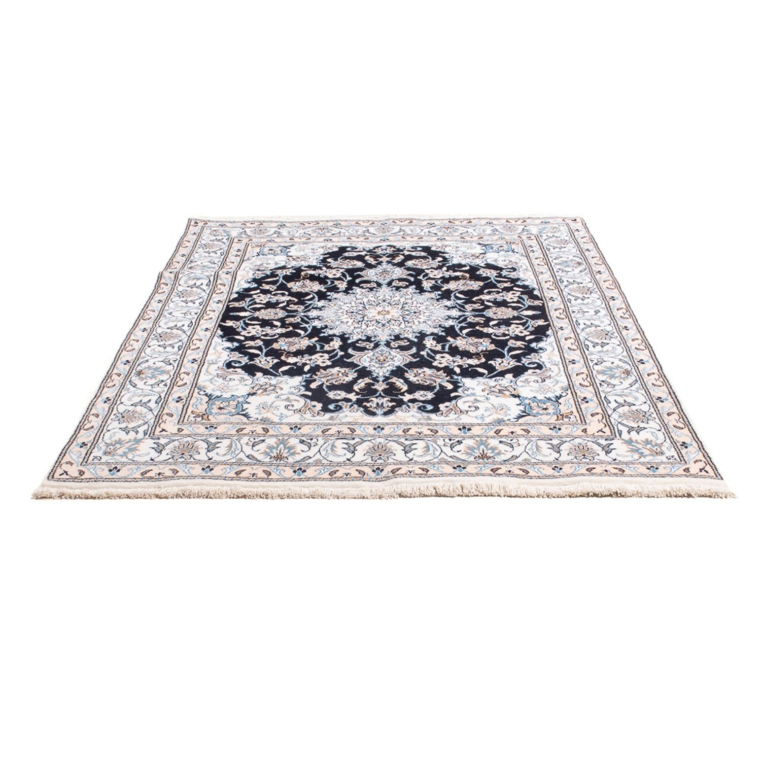Perserteppich - Nain - Royal - 202 x 145 cm - dunkelblau