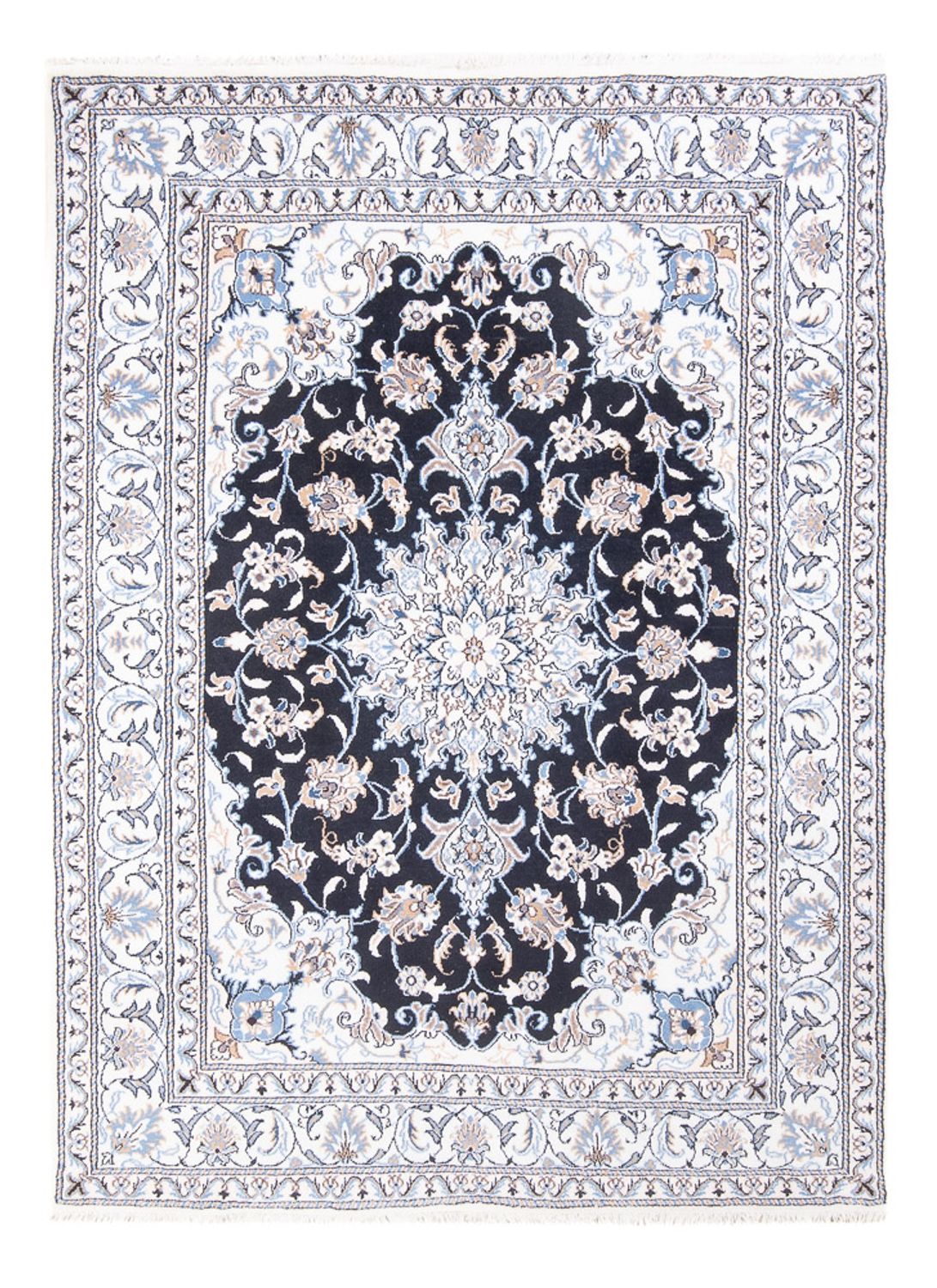 Perserteppich - Nain - Royal - 210 x 145 cm - dunkelblau