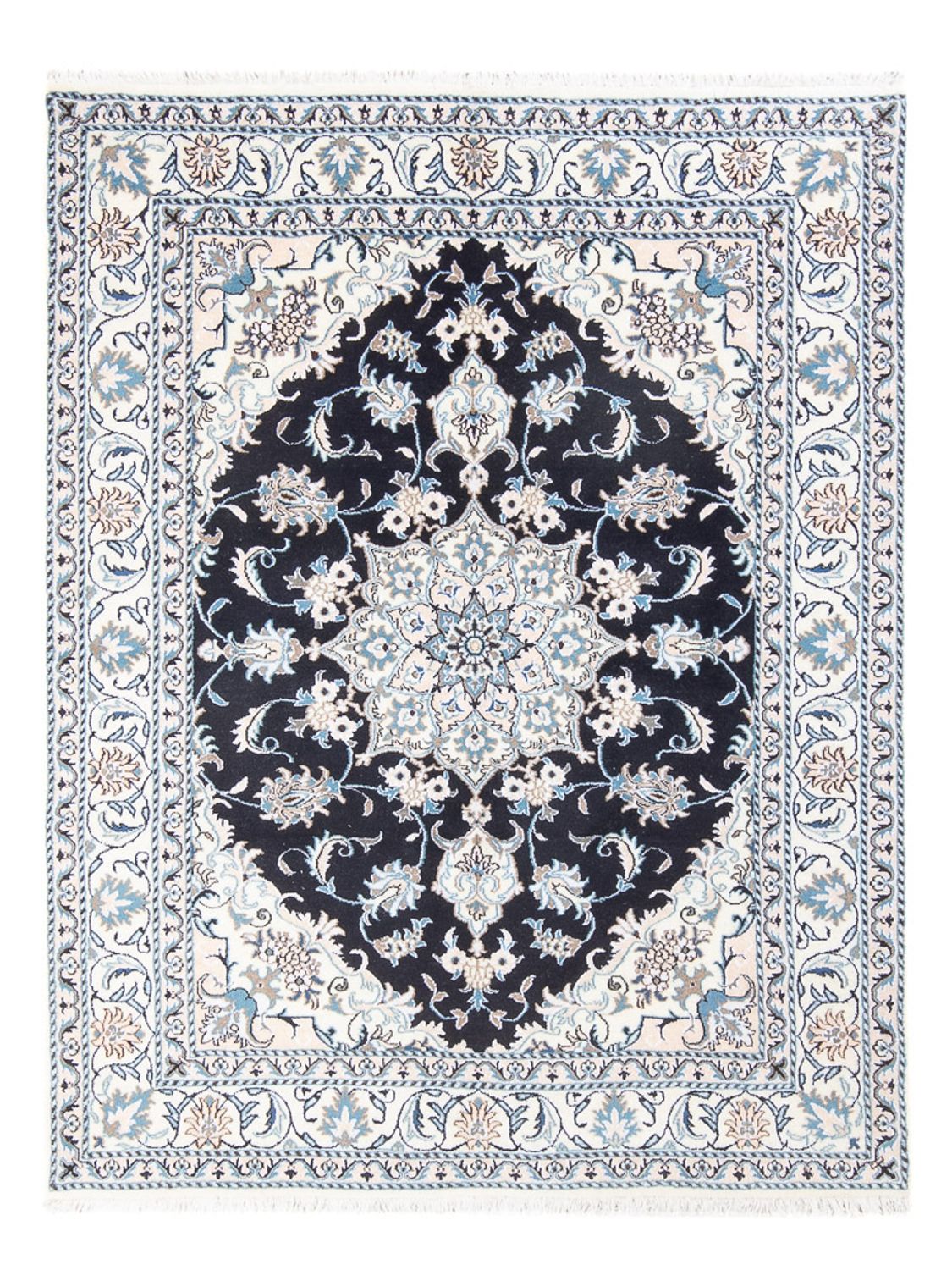 Perserteppich - Nain - Royal - 192 x 148 cm - dunkelblau