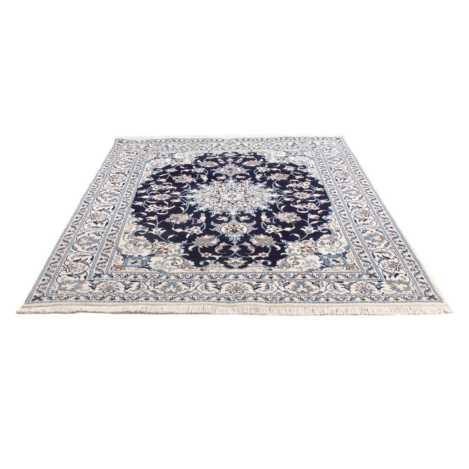 Perserteppich - Nain - Royal - 202 x 156 cm - dunkelblau