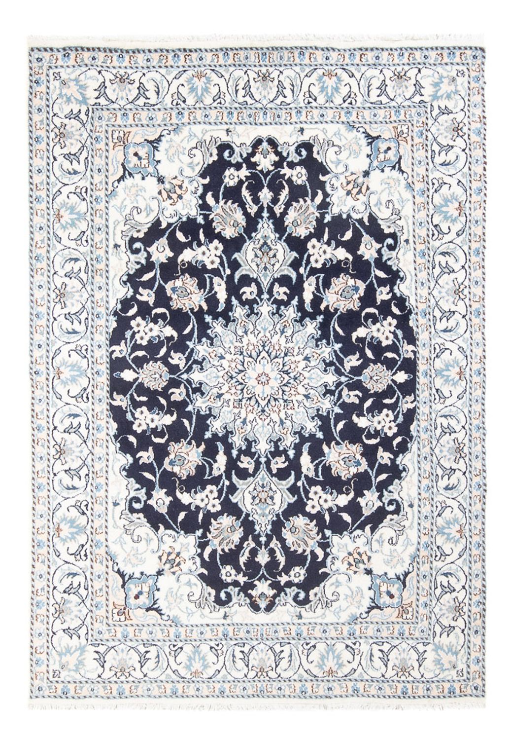 Perserteppich - Nain - Royal - 209 x 149 cm - dunkelblau