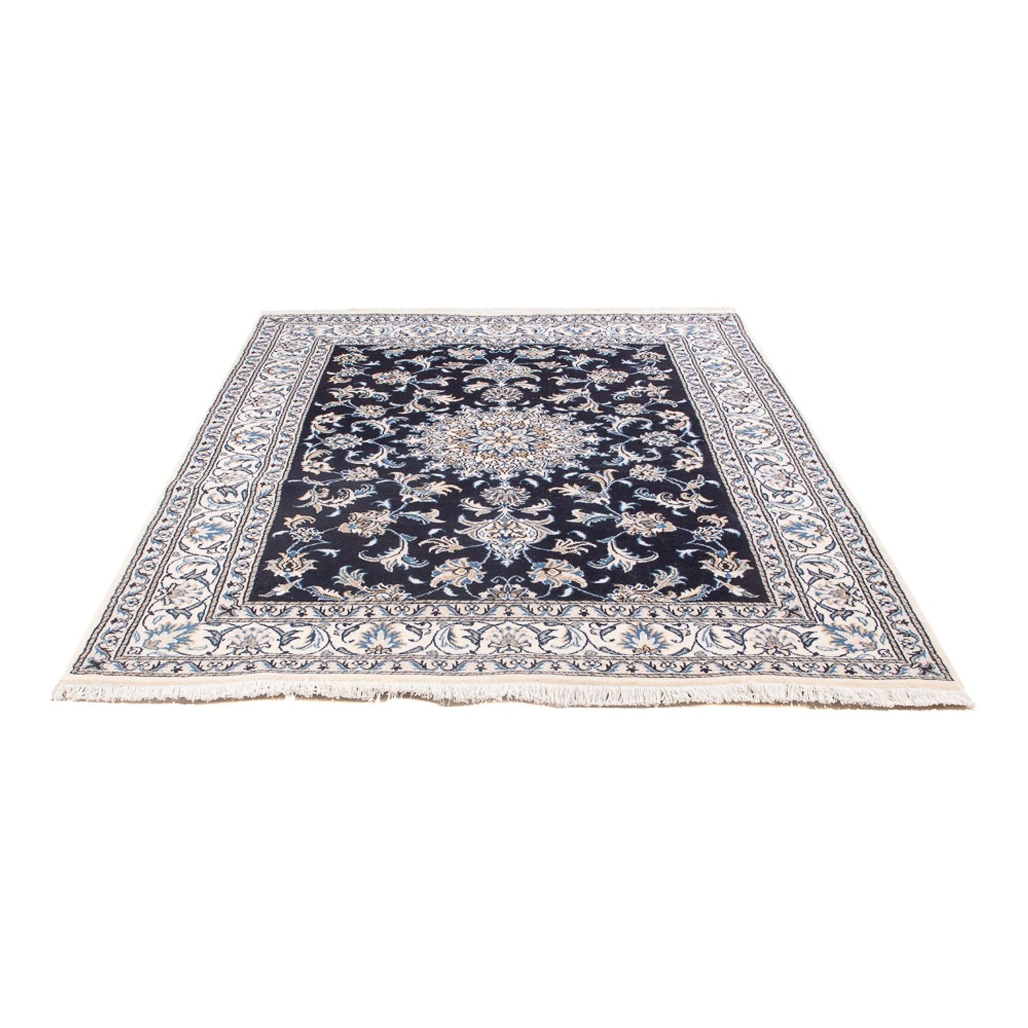 Perserteppich - Nain - Royal - 212 x 146 cm - dunkelblau