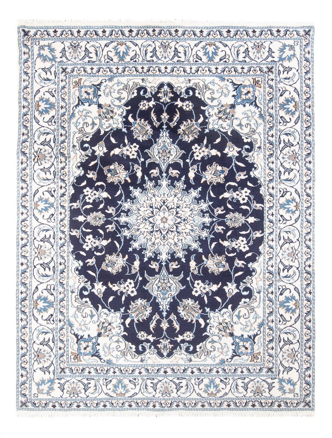 Perserteppich - Nain - Royal - 200 x 147 cm - dunkelblau