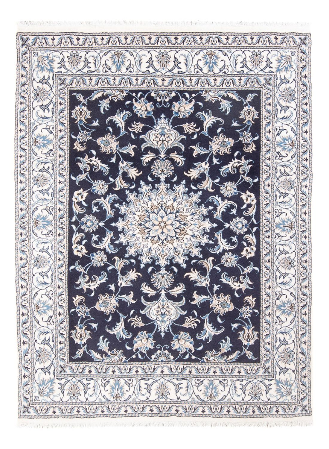 Perserteppich - Nain - Royal - 196 x 145 cm - dunkelblau