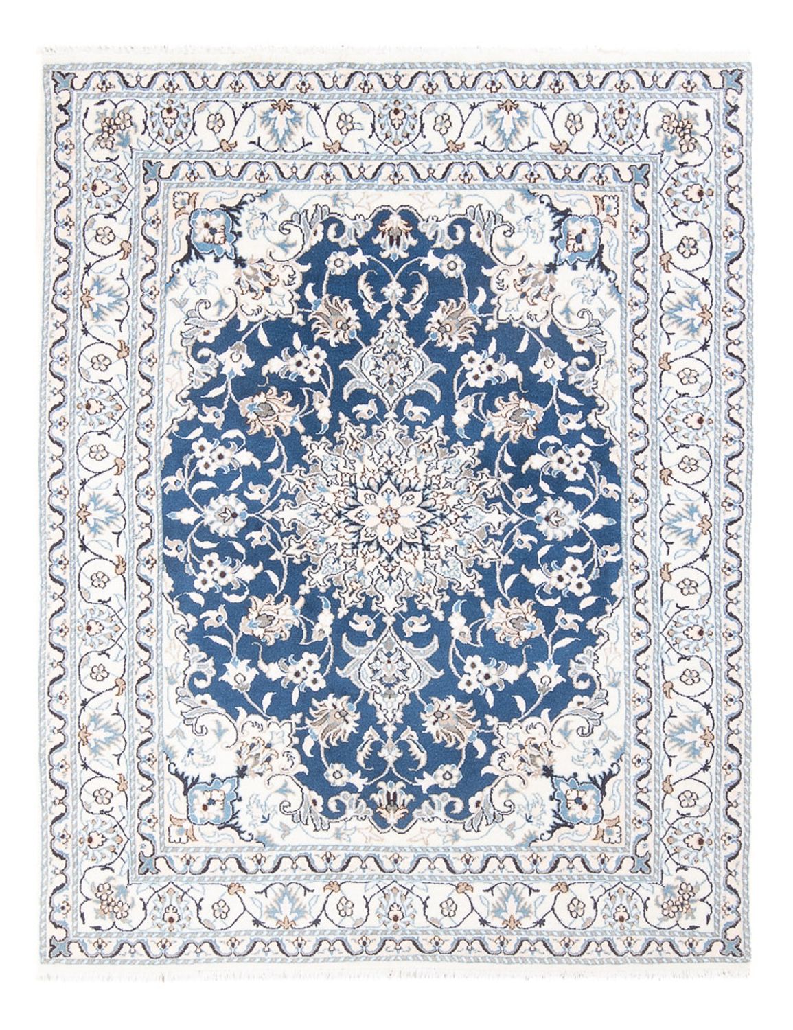 Perserteppich - Nain - Royal - 196 x 147 cm - blau