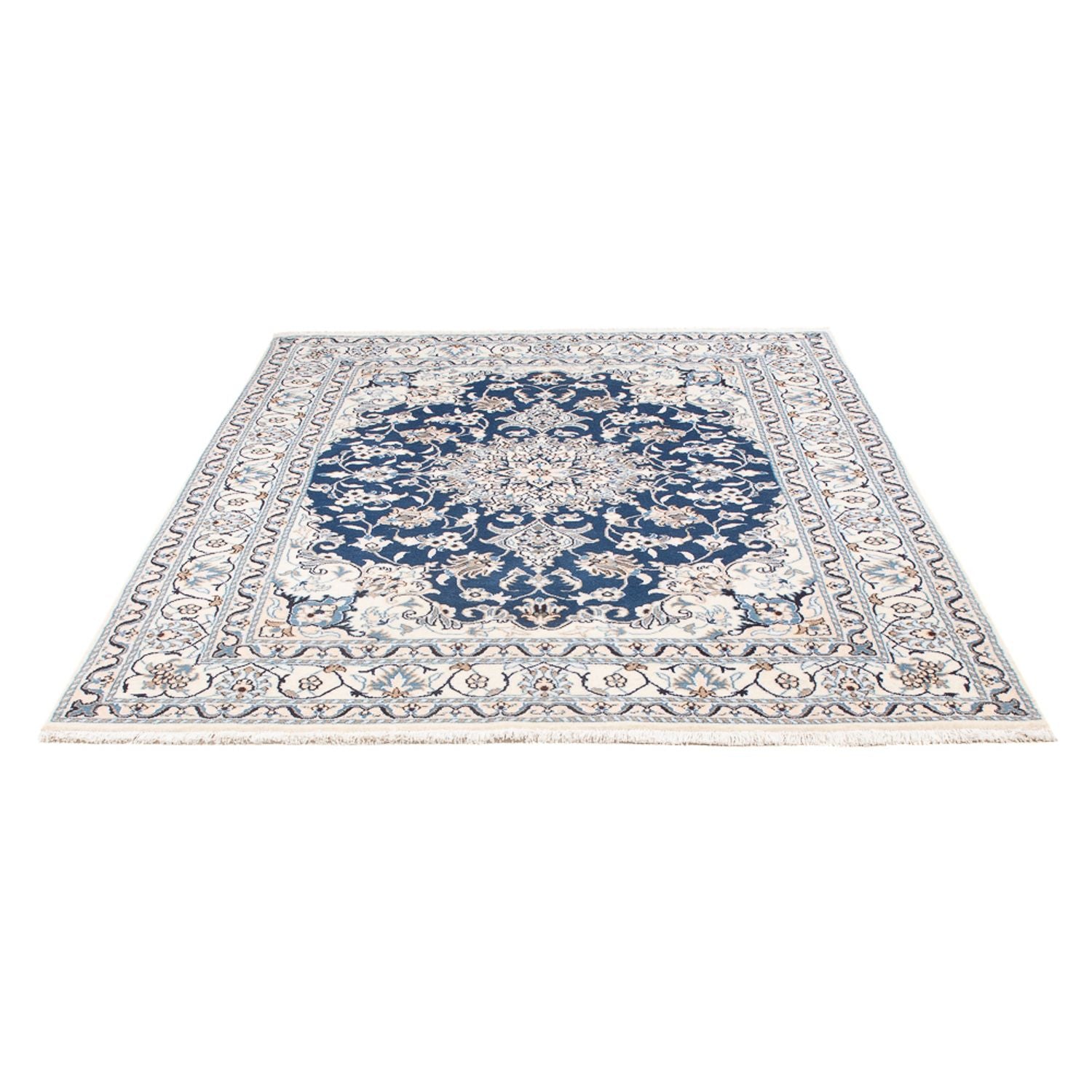 Perserteppich - Nain - Royal - 196 x 147 cm - blau