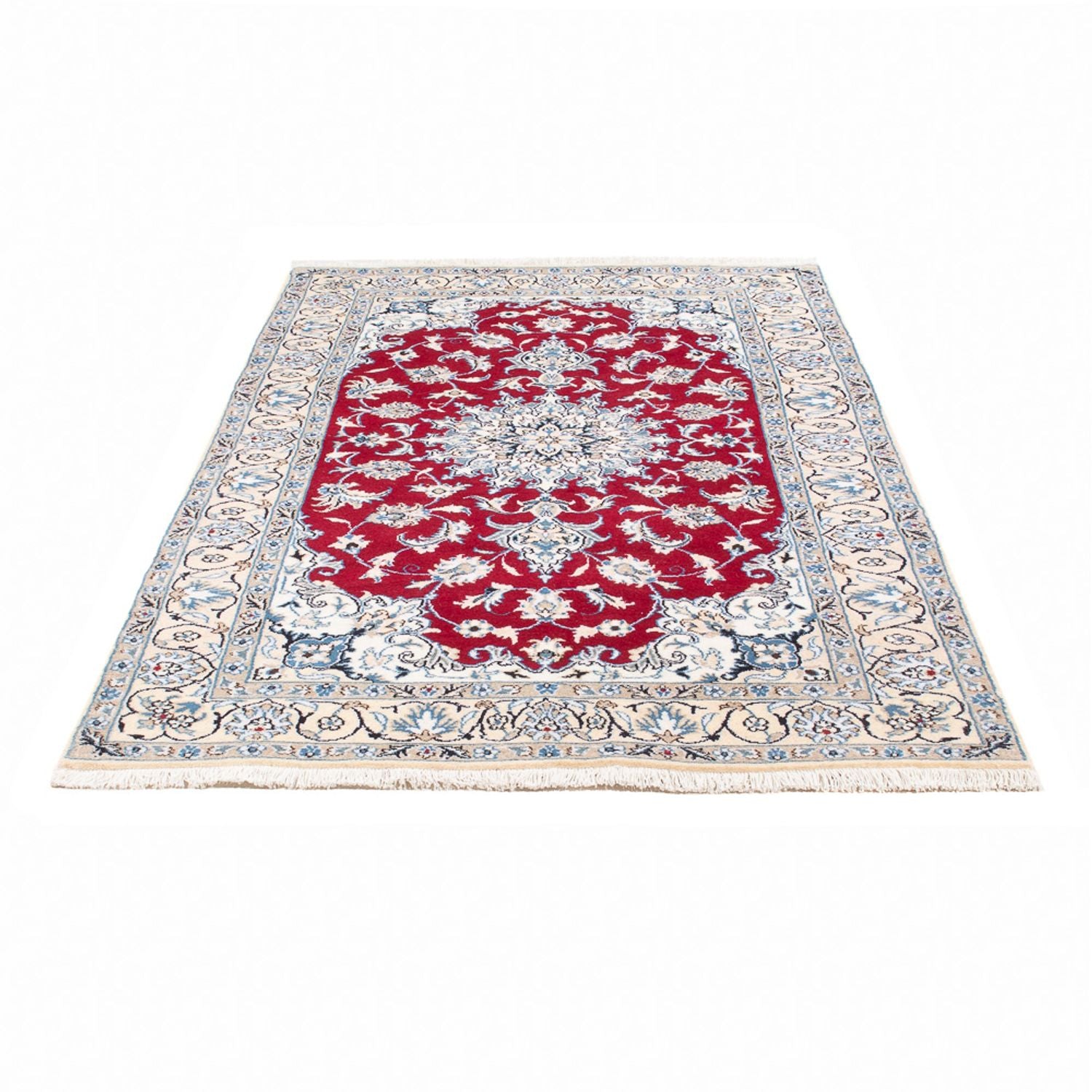 Perserteppich - Nain - 201 x 117 cm - rot