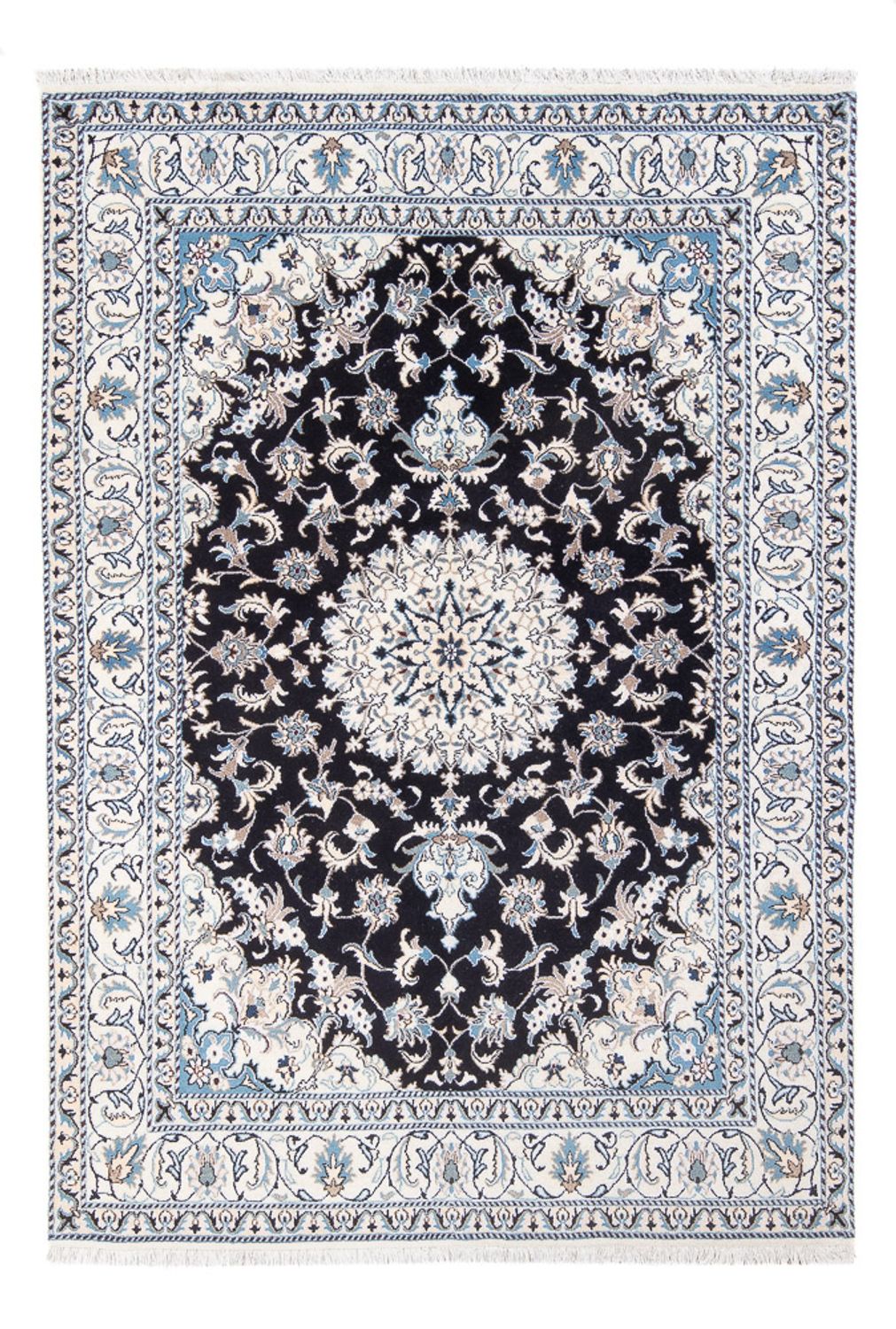Perserteppich - Nain - 234 x 166 cm - dunkelblau