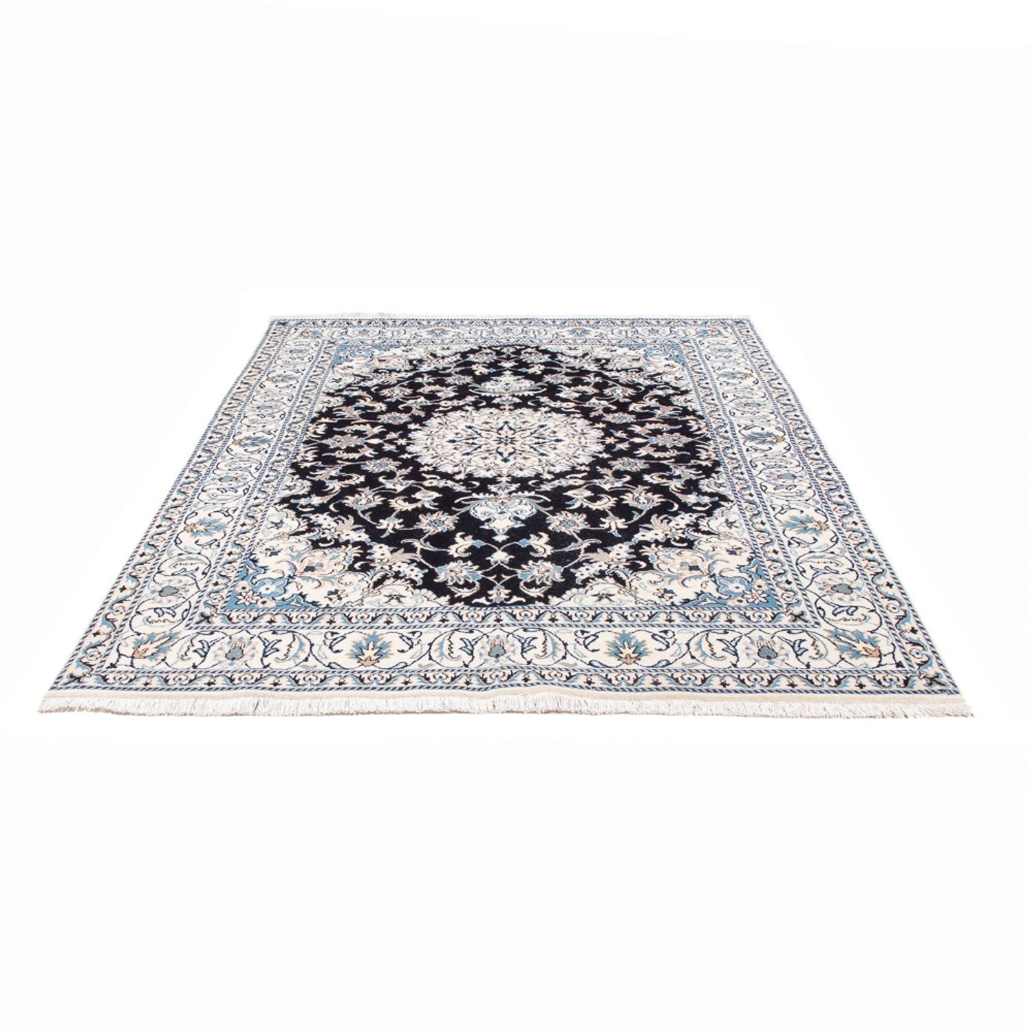 Perserteppich - Nain - 234 x 166 cm - dunkelblau