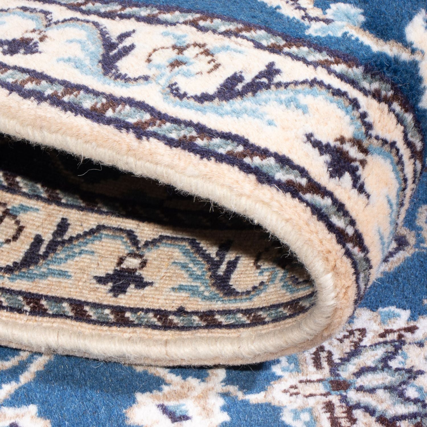 Perserteppich - Nain - 134 x 69 cm - blau