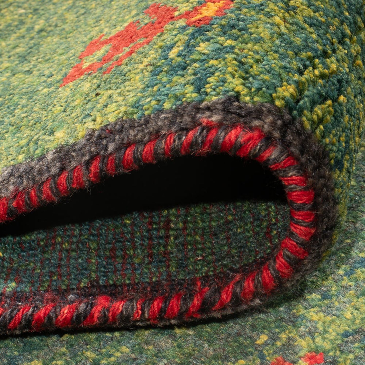 Läufer Gabbeh - Perser - 270 x 75 cm - dunkelgrün